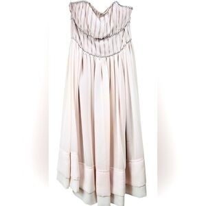 H&M Conscious Collection chiffon diamanté strapless dress, Size 2, Party